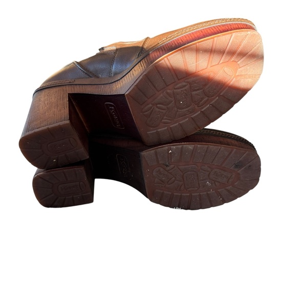 Korks Women Brown Platform Ankle Booties Chunky Block Heel Size 9.5 - Picture 6 of 8